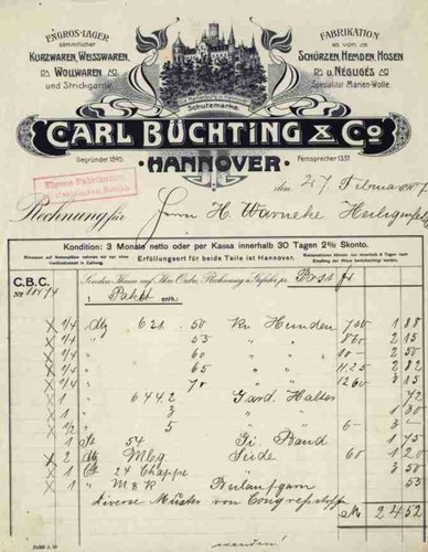 Carl büchting co - &,
